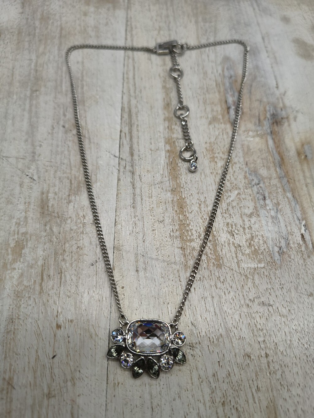 Givenchy Silver-tone Crystal Necklace